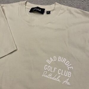 NWOT Bad Birdie Golf Club T-Shirt Mens S Beige Scottsdale AZ Cotton Short Sleeve